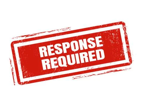 Response required red stamp style Stock-Illustration