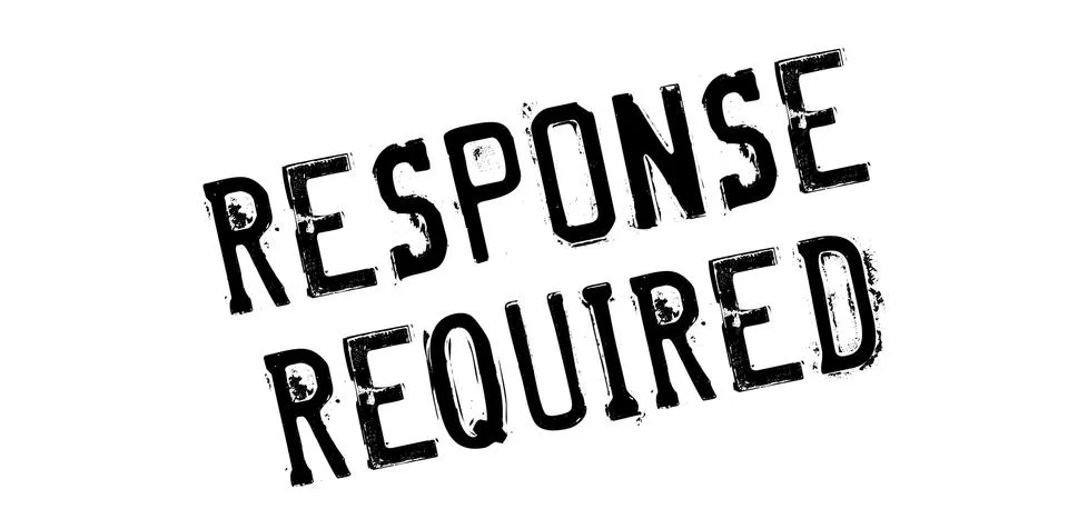 Response Required rubber stamp Stock Illustration