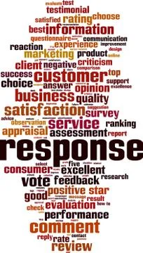 Response word cloud Stock Illustration