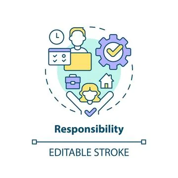 Responsibility concept icon 스톡 일러스트