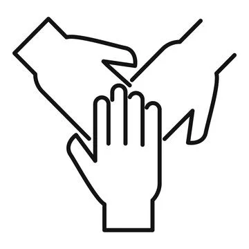 Responsibility icon outline vector. Social trust Stock Illustration