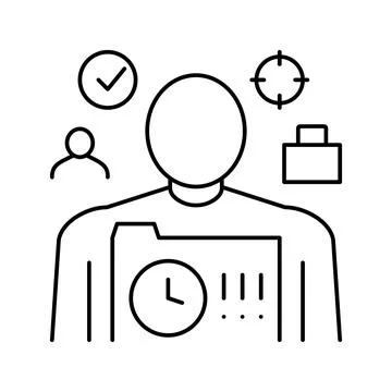 Responsibility people value line icon vector illustration Stock Illustration