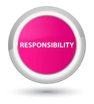 Responsibility prime pink round button Stock Illustration