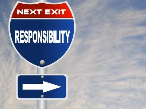 Responsibility road sign Stock Illustration