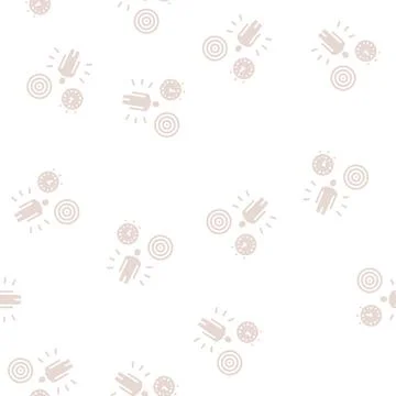 Responsibility soft skill glyph seamless pattern Stock Illustration
