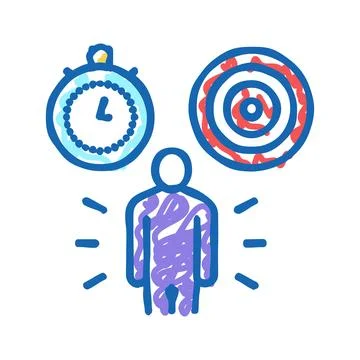Responsibility soft skill icon doodle illustration Stock Illustration