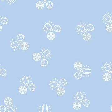 Responsibility soft skill line seamless pattern Stock Illustration