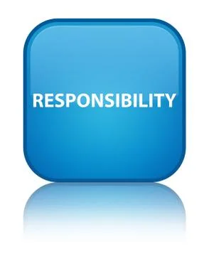 Responsibility special cyan blue square button Stock Illustration