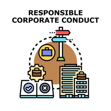 Responsible corporate conduct developing strong business ethics 库存插图