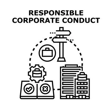 Responsible corporate conduct developing strong business ethics 库存插图