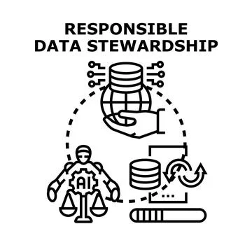 Responsible data stewardship managing global information privacy Stock Illustration