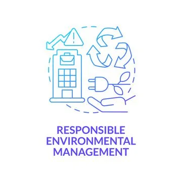 Responsible environmental management blue gradient concept icon Stock Illustration