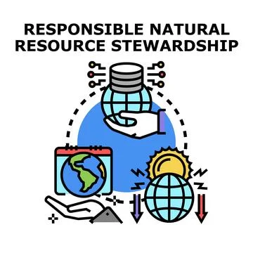 Responsible natural resource stewardship vector concept illustration 스톡 일러스트