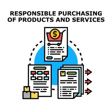 Responsible purchasing decision making for sustainable products and services イラスト素材