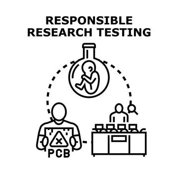 Responsible research testing protecting future generation concept Stock Illustration