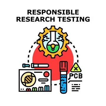 Responsible research testing for scientific development Stock Illustration