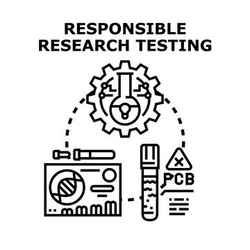 Responsible research testing for scientific development Stock Illustration