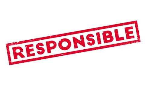 Responsible rubber stamp Stock Illustration
