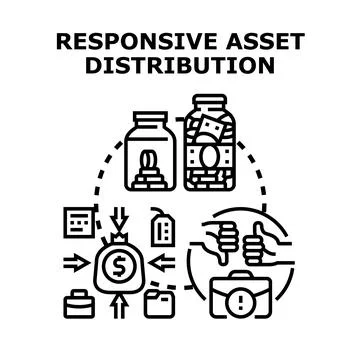 Responsive asset distribution process with financial management Иллюстрация