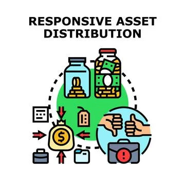 Responsive asset distribution process with financial management Иллюстрация