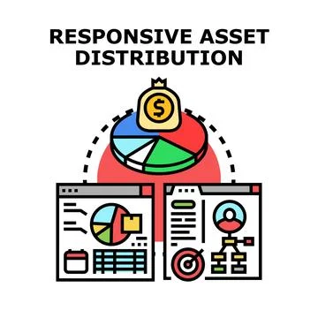 Responsive asset distribution strategy for business planning Иллюстрация