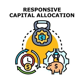 Responsive capital allocation concept with financial planning Stock Illustration
