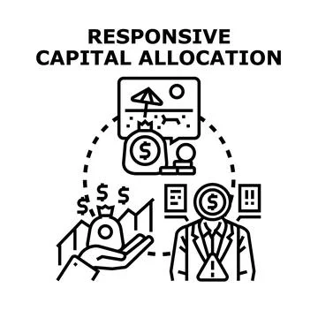 Responsive capital allocation strategy planning process Stock Illustration