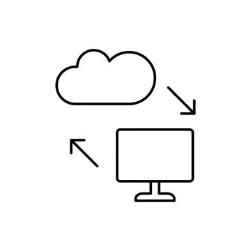 Responsive, cloud, SEO icon. Simple line, outline vector elements of commerce Stock Illustration