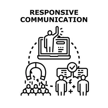 Responsive communication concept vector illustration for engagement Stock Illustration
