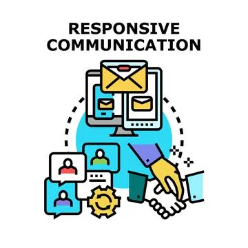 Responsive communication engaging with multi channel digital connection Иллюстрация