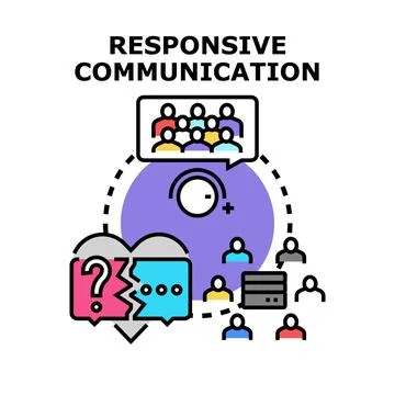 Responsive communication system managing client feedback Ilustração Stock