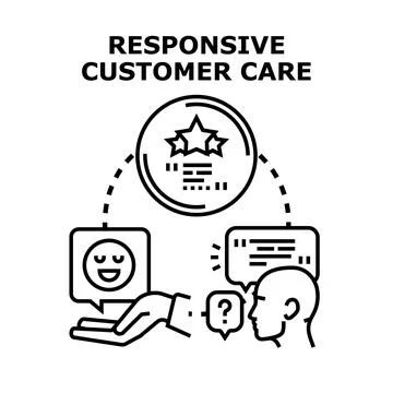 Responsive customer care service delivering high satisfaction Иллюстрация