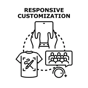 Responsive customization of design elements for diverse audiences 스톡 일러스트
