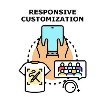 Responsive customization of design elements for diverse audiences イラスト素材