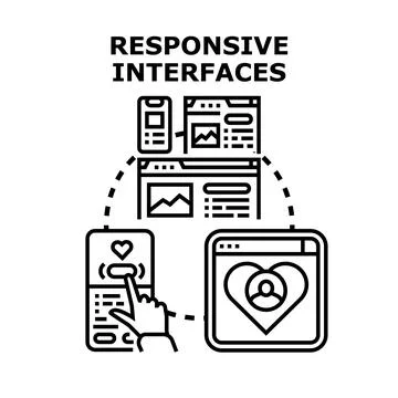 Responsive design adapting web interfaces across multiple devices イラスト素材