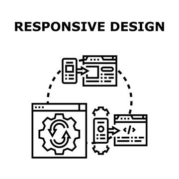 Responsive design adapting web layouts across multiple devices Illustrazione stock