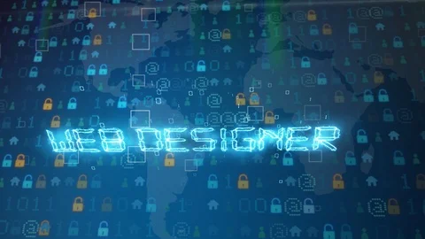 Responsive design animated word cloud, text design animation. Kinetic typography Video stock 104265474