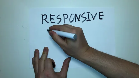 Responsive Design Business Terms Words Written on Paper 4K Presentation Stock Footage 115513930