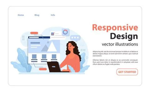 Responsive Design concept. Flat vector illustration イラスト素材