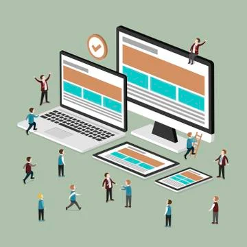 Responsive design concept Stock Illustration