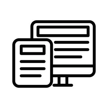 Responsive Design Icon for Adaptive Web and Mobile Interfaces Stock Illustration