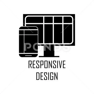 Responsive design icon. Element of Web Development for mobile concept and web Stockillustratie