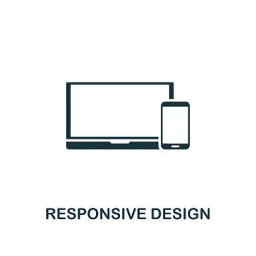 Responsive Design icon. Premium style design from design ui and ux icon Illustrazione stock