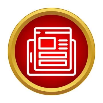 Responsive design icon showing document content on tablet Stock-Illustration