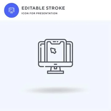 Responsive Design icon vector, filled flat sign, solid pictogram isolated on Illustrazione stock