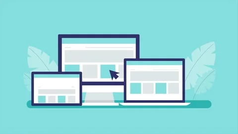 Responsive design, Responsive web design, web development - Animation Stock Footage 185334208