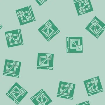 Responsive design seo glyph vector seamless pattern Illustrazione stock