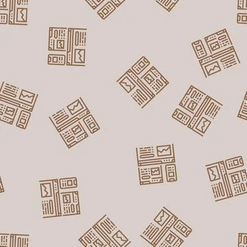 Responsive design seo line seamless pattern Stock Illustration