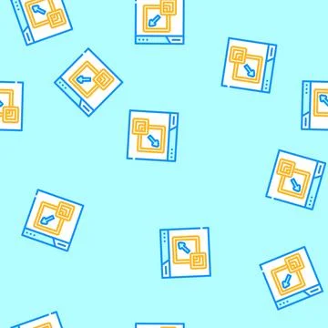 Responsive design seo vector seamless pattern Stock Illustration