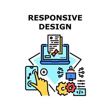 Responsive Design Vector Concept Illustration イラスト素材